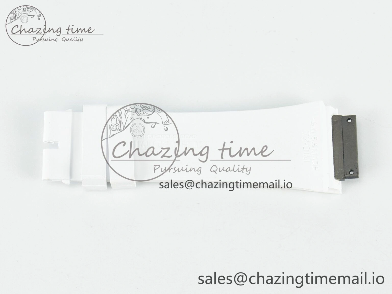 RM072 1:1 Best Edition White Rubber Strap (Fits the Gen size)