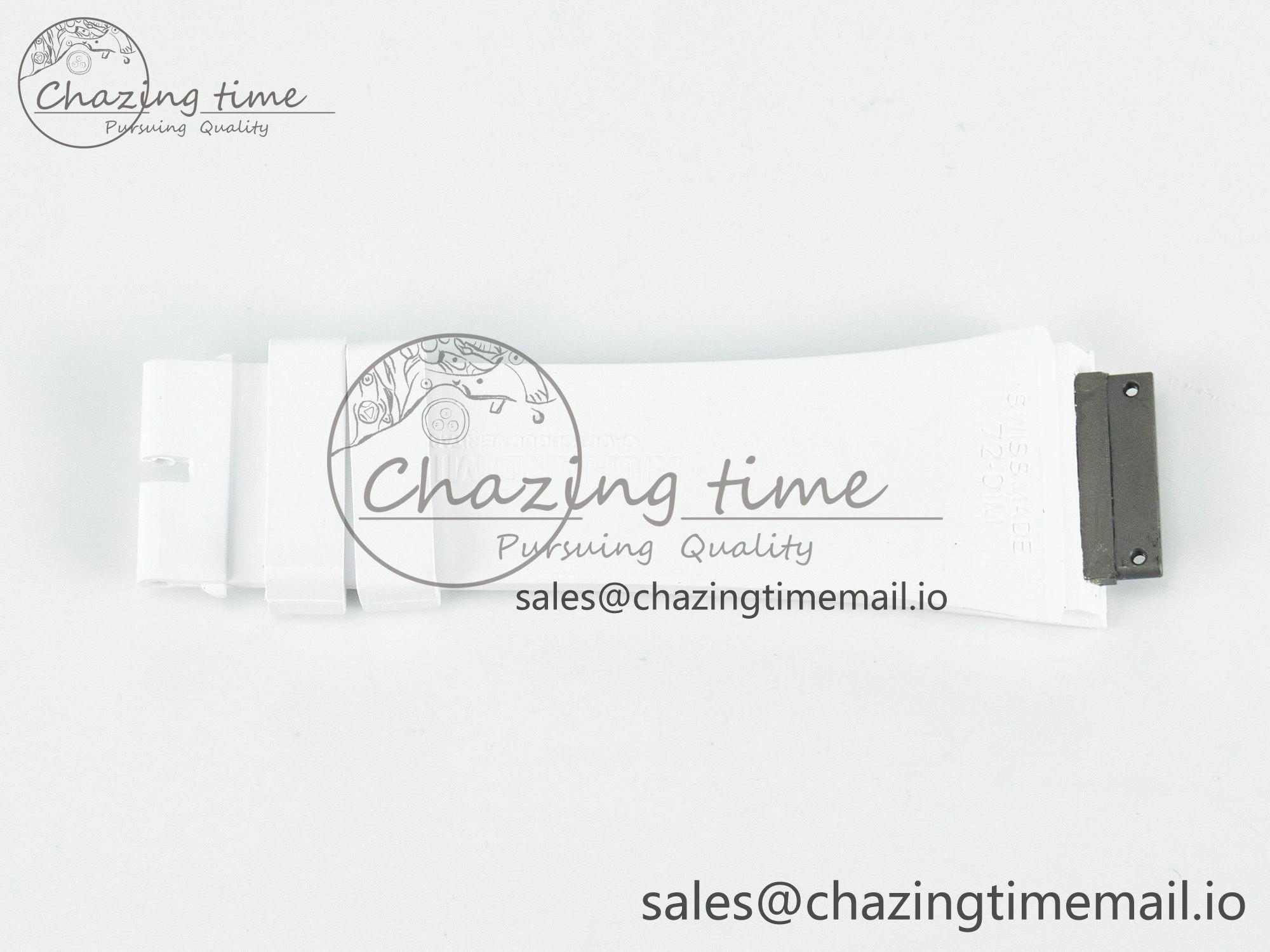 RM072 1:1 Best Edition White Rubber Strap (Fits the Gen size)