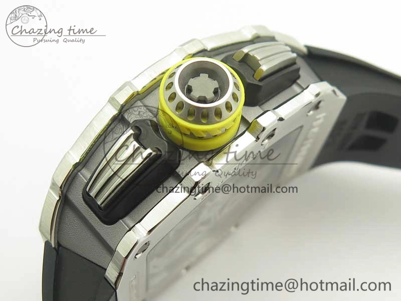RM11-03 SS KVF 1:1 Best Edition Crystal Skeleton Dial on Racing Rubber Strap A7750