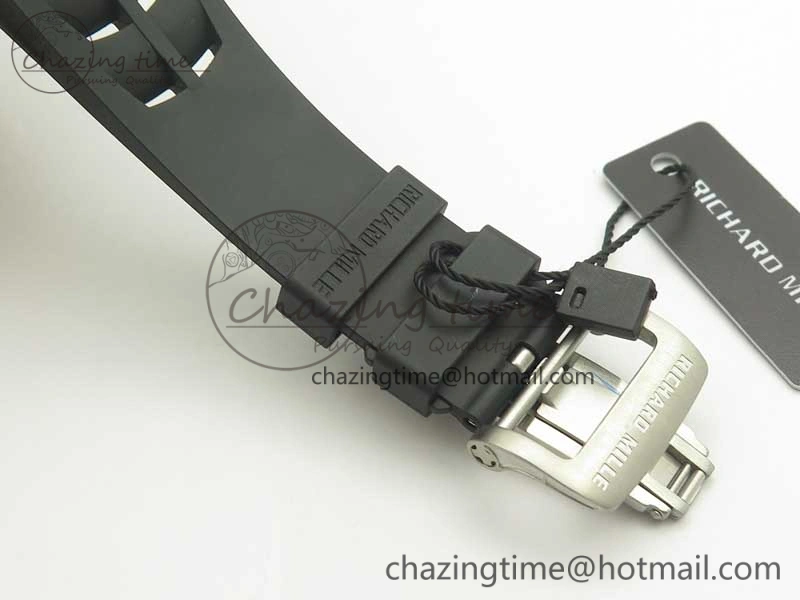 RM11-03 SS KVF 1:1 Best Edition Crystal Skeleton Dial on Racing Rubber Strap A7750