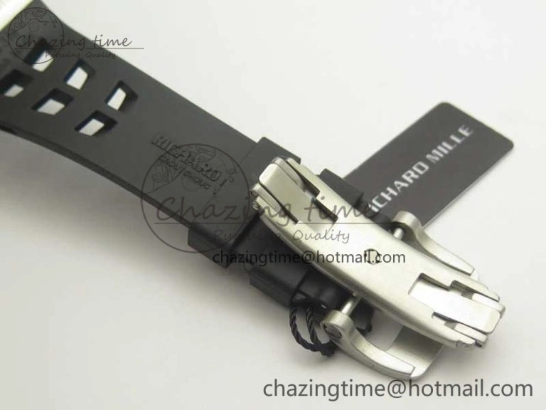 RM11-03 SS KVF 1:1 Best Edition Crystal Skeleton Dial on Racing Rubber Strap A7750