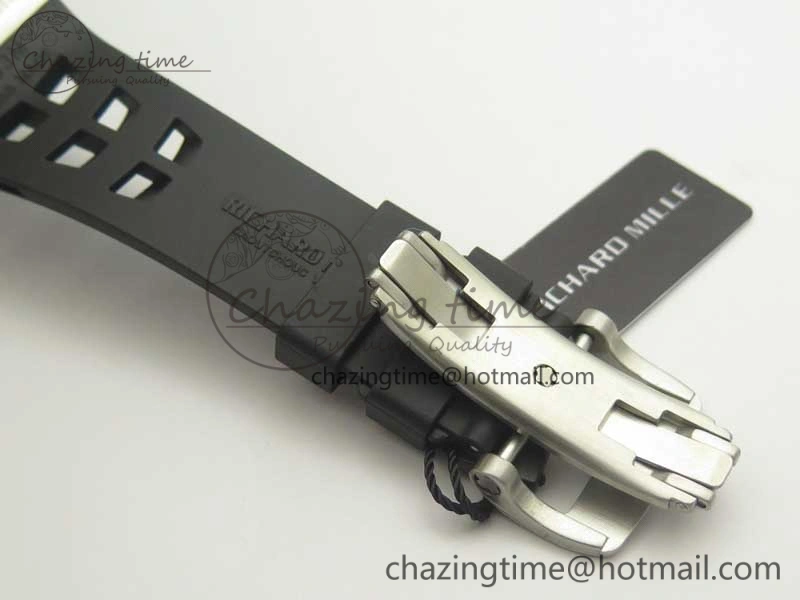 RM11-03 SS KVF 1:1 Best Edition Crystal Skeleton Dial on Racing Rubber Strap A7750