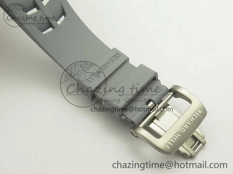 RM11-03 SS KVF 1:1 Best Edition Crystal Skeleton Dial on Racing Rubber Strap A7750