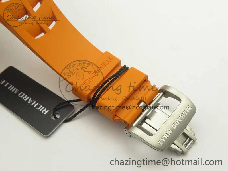 RM11-03 SS KVF 1:1 Best Edition Crystal Skeleton Dial on Racing Rubber Strap A7750