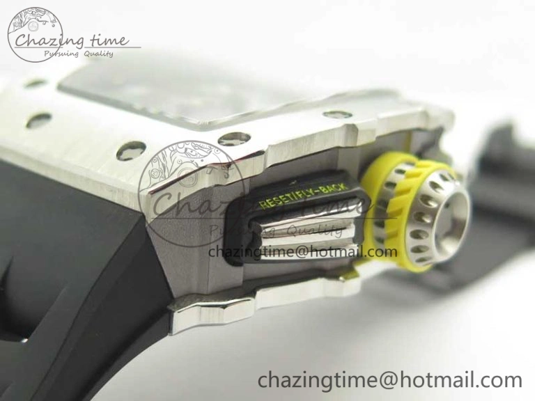 RM11-03 SS KVF 1:1 Best Edition Crystal Skeleton Dial on Racing Rubber Strap A7750
