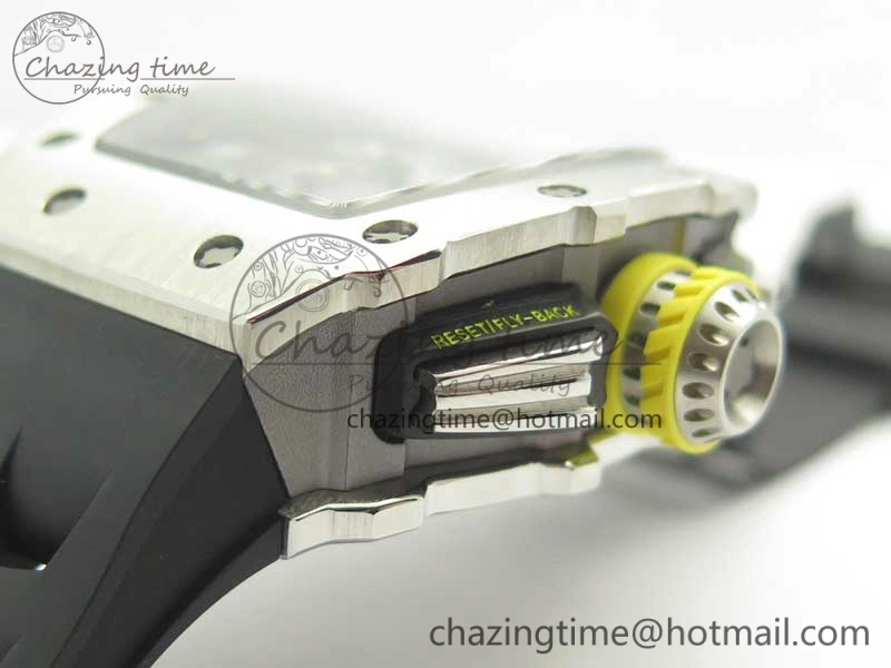 RM11-03 SS KVF 1:1 Best Edition Crystal Skeleton Dial on Racing Rubber Strap A7750