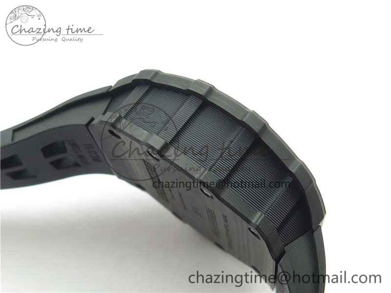 RM12 Real Tourbillon KVF Best Edition Skeleton Dial on Black Rubber Strap