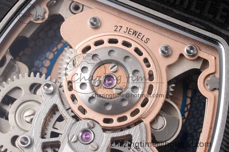 RM21-01 RG Tourbillon RMF Best Edition Skeleton Dial on Black Rubber Strap