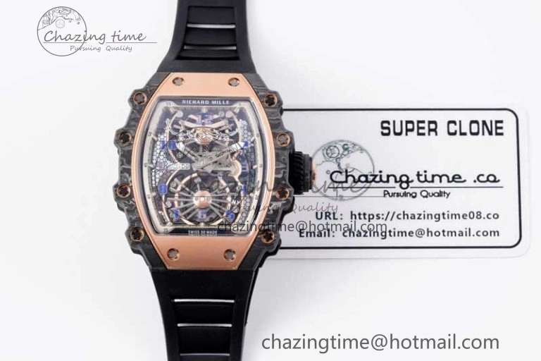 RM21-01 RG Tourbillon RMF Best Edition Skeleton Dial on Black Rubber Strap