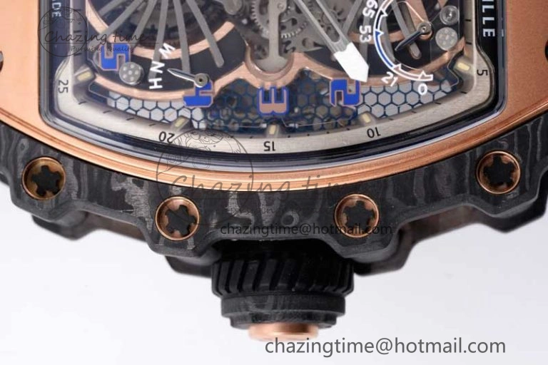 RM21-01 RG Tourbillon RMF Best Edition Skeleton Dial on Black Rubber Strap