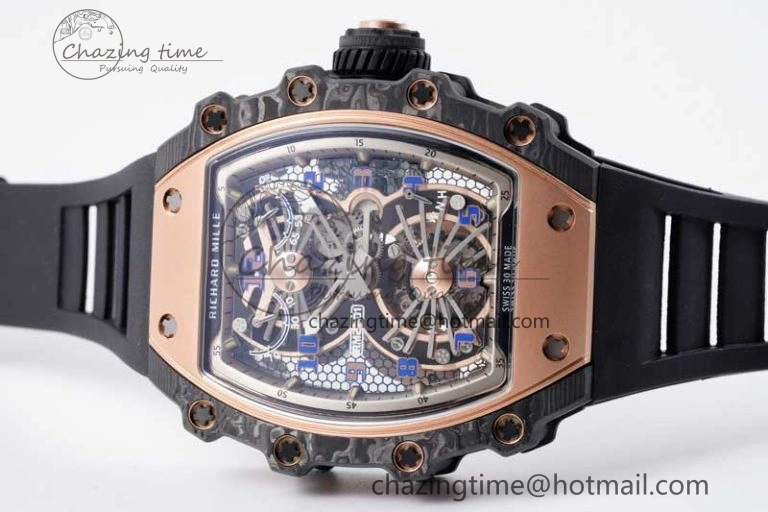 RM21-01 RG Tourbillon RMF Best Edition Skeleton Dial on Black Rubber Strap