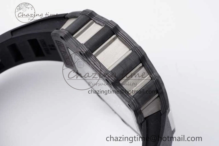 RM21-01 SS Tourbillon RMF Best Edition Skeleton Dial on Black Rubber Strap