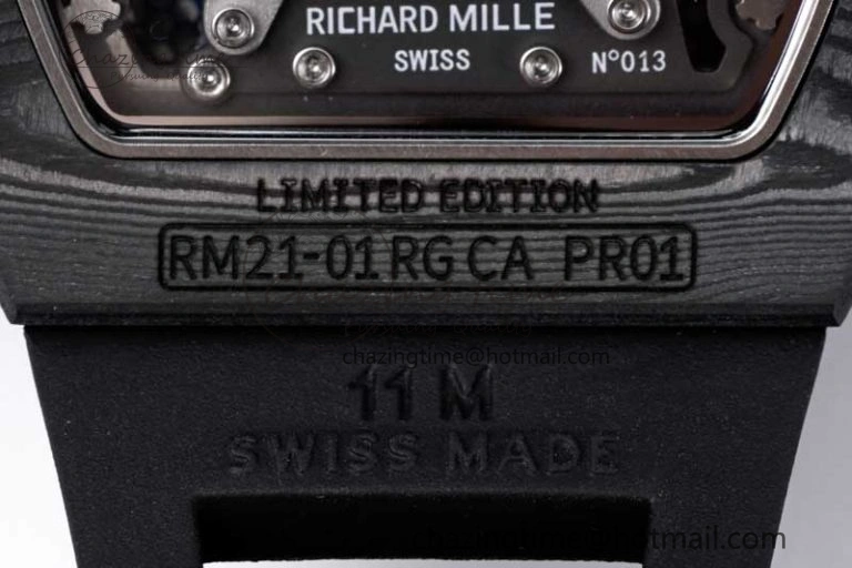 RM21-01 SS Tourbillon RMF Best Edition Skeleton Dial on Black Rubber Strap