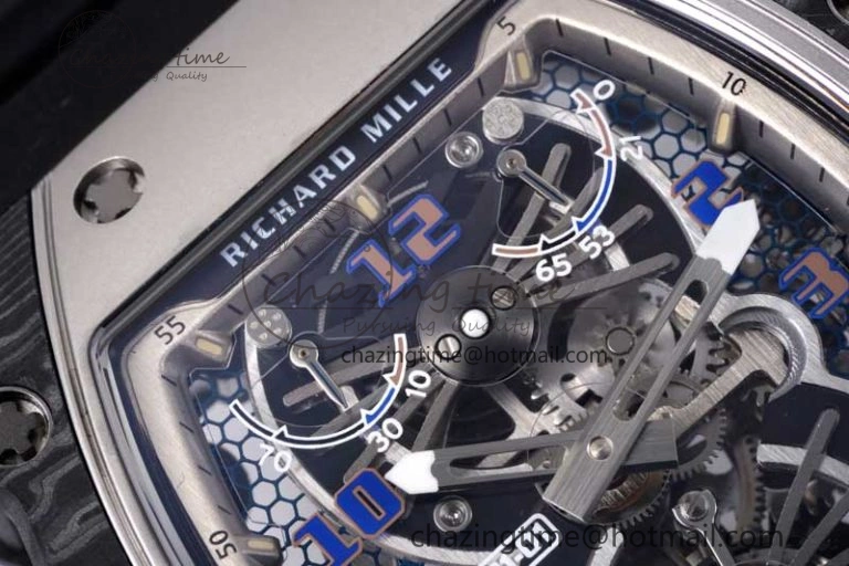 RM21-01 SS Tourbillon RMF Best Edition Skeleton Dial on Black Rubber Strap