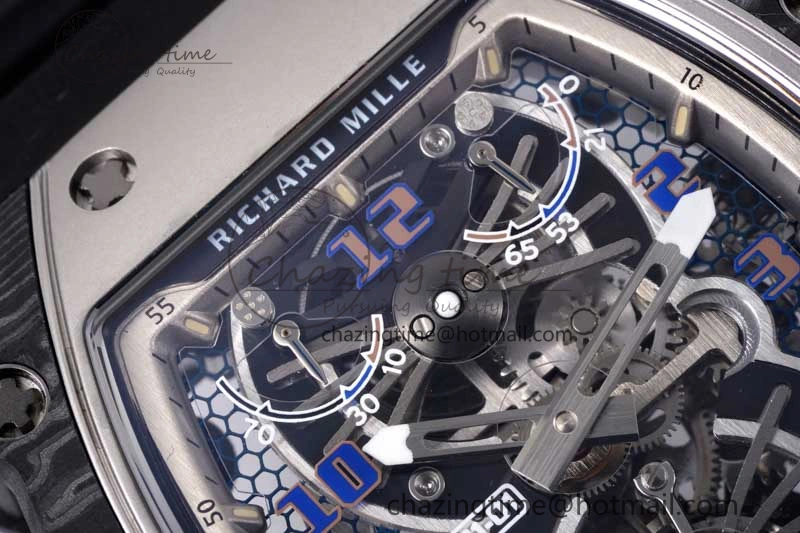 RM21-01 SS Tourbillon RMF Best Edition Skeleton Dial on Black Rubber Strap