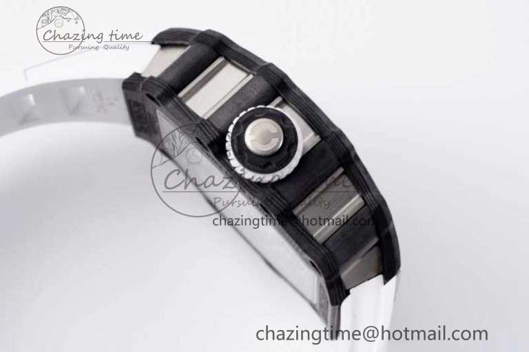 RM21-01 SS Tourbillon RMF Best Edition Skeleton Dial on White Rubber Strap