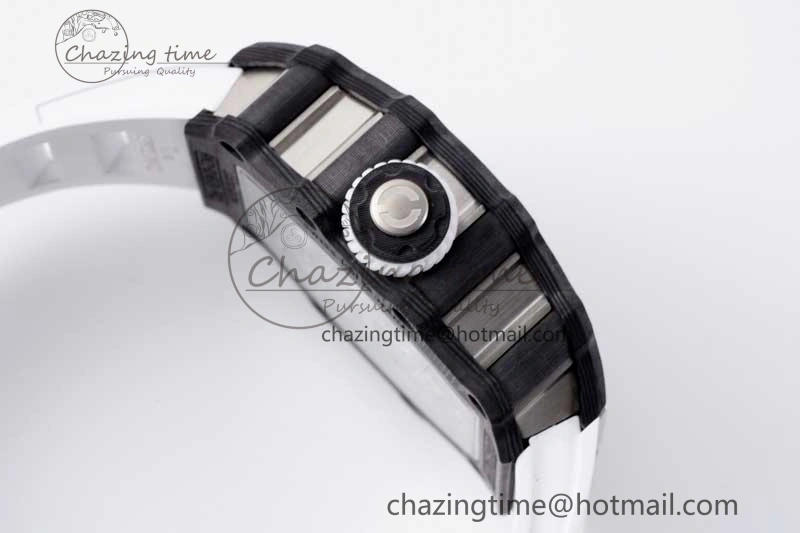 RM21-01 SS Tourbillon RMF Best Edition Skeleton Dial on White Rubber Strap