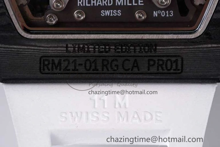 RM21-01 SS Tourbillon RMF Best Edition Skeleton Dial on White Rubber Strap