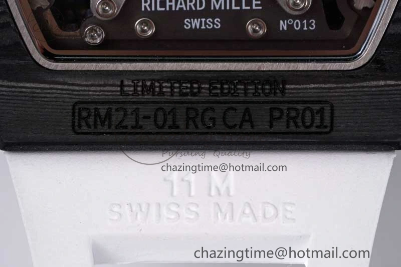 RM21-01 SS Tourbillon RMF Best Edition Skeleton Dial on White Rubber Strap
