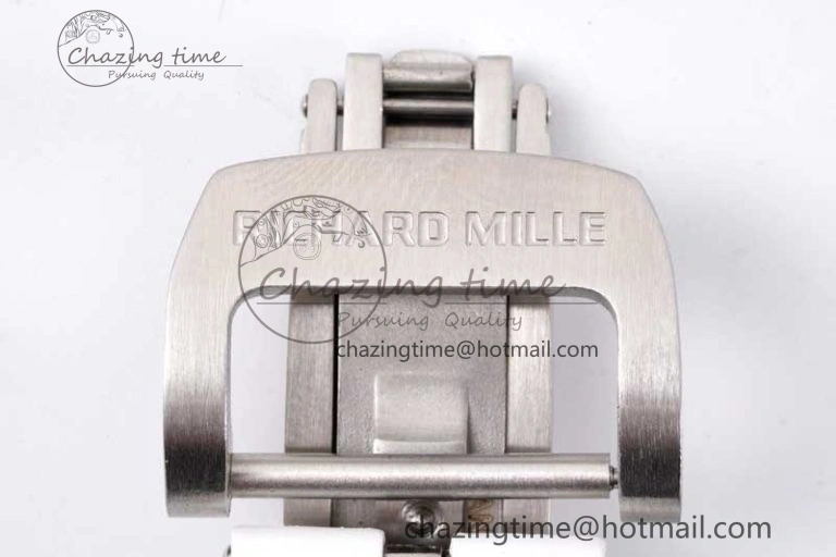 RM21-01 SS Tourbillon RMF Best Edition Skeleton Dial on White Rubber Strap