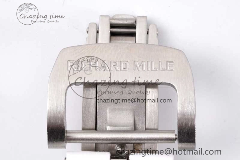 RM21-01 SS Tourbillon RMF Best Edition Skeleton Dial on White Rubber Strap