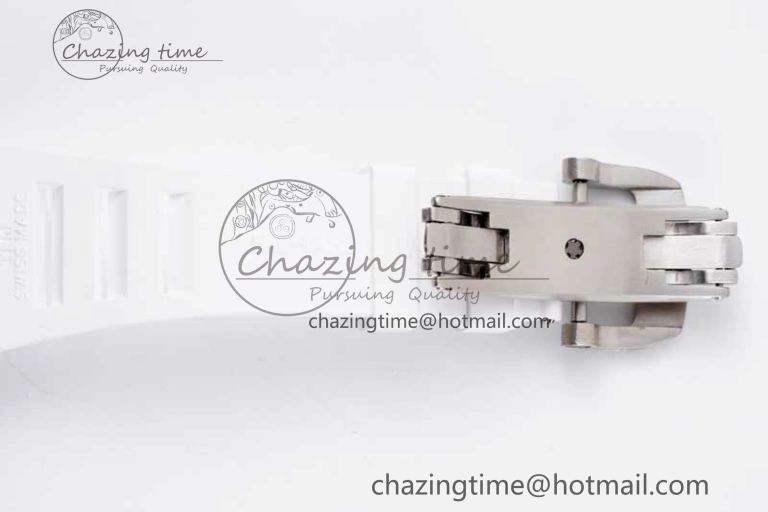 RM21-01 SS Tourbillon RMF Best Edition Skeleton Dial on White Rubber Strap