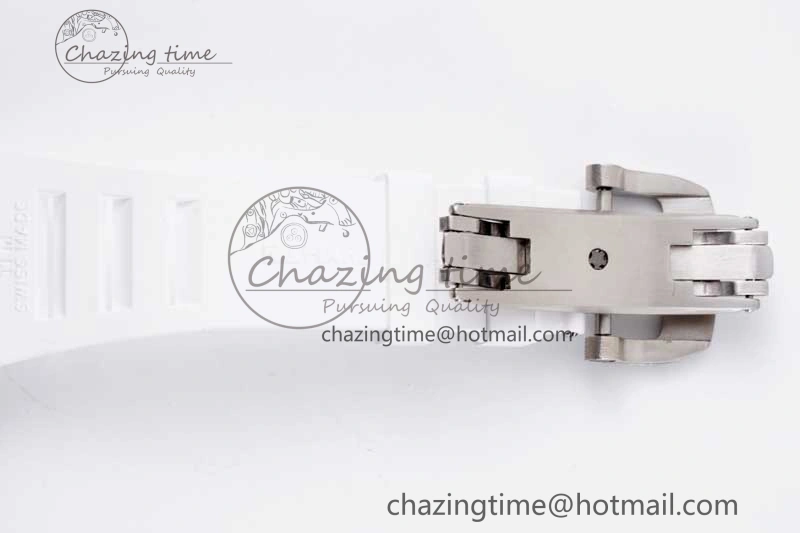 RM21-01 SS Tourbillon RMF Best Edition Skeleton Dial on White Rubber Strap