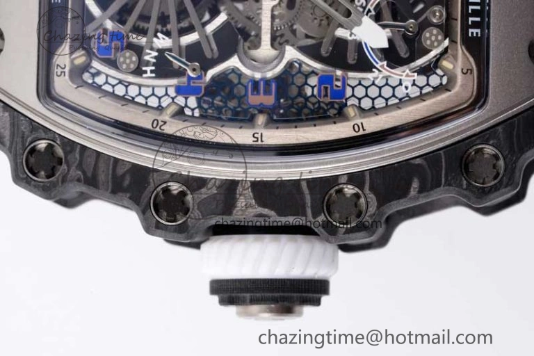 RM21-01 SS Tourbillon RMF Best Edition Skeleton Dial on White Rubber Strap