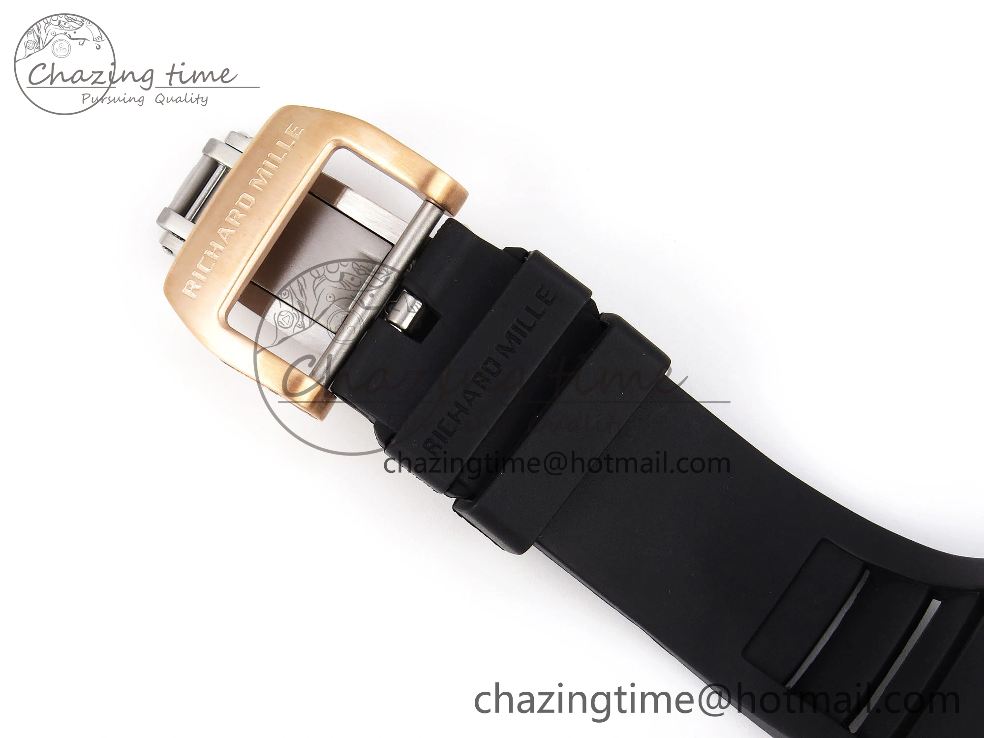 RM21-01 Tourbillon NTPT RMF Best Edition RG Bezel Skeleton Dial on Black Rubber Strap