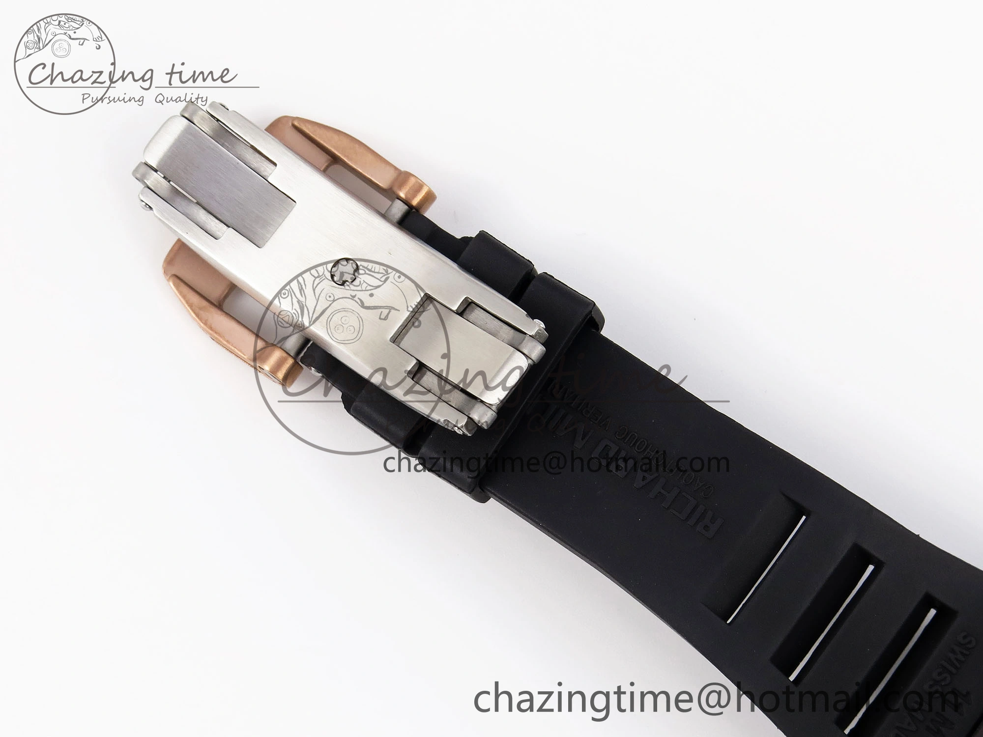 RM21-01 Tourbillon NTPT RMF Best Edition RG Bezel Skeleton Dial on Black Rubber Strap