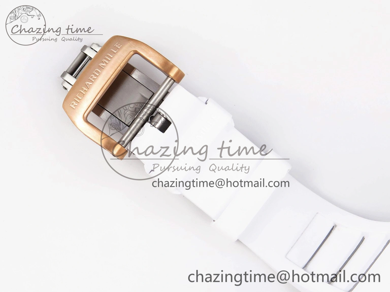 RM21-01 Tourbillon NTPT RMF Best Edition RG Bezel Skeleton Dial on White Rubber Strap