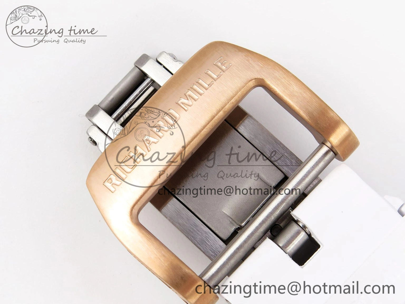 RM21-01 Tourbillon NTPT RMF Best Edition RG Bezel Skeleton Dial on White Rubber Strap