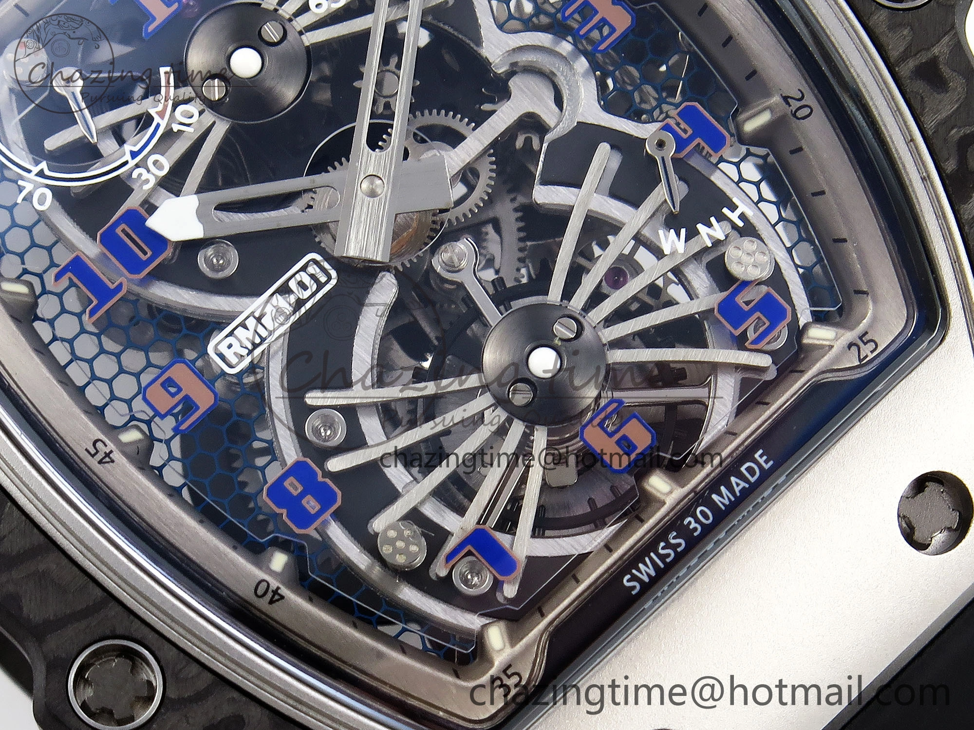 RM21-01 Tourbillon NTPT RMF Best Edition Skeleton Dial on Black Rubber Strap
