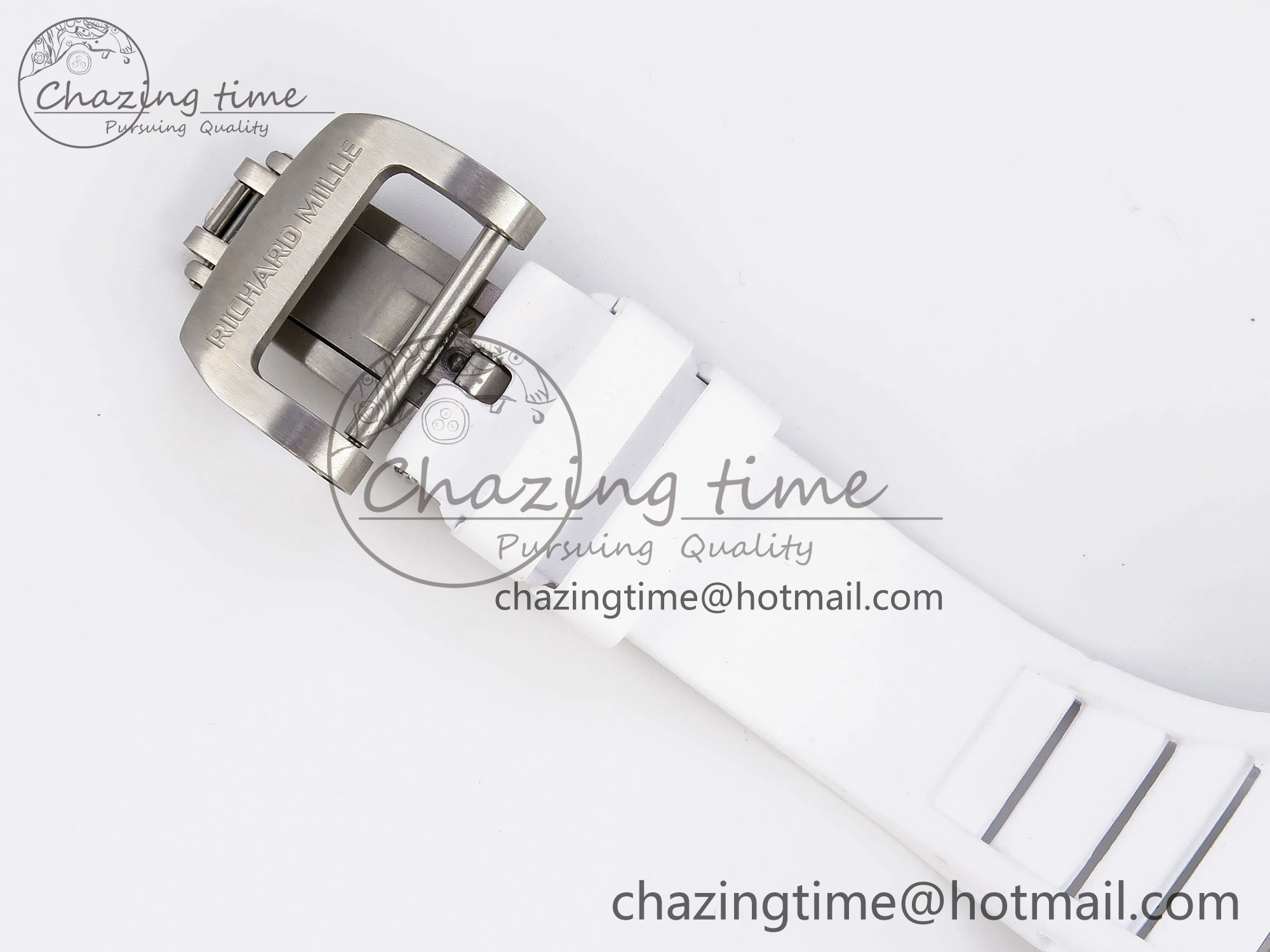 RM21-01 Tourbillon NTPT RMF Best Edition Skeleton Dial on White Rubber Strap