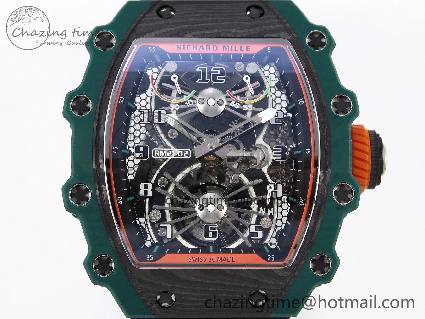 RM21-02 Tourbillon NTPT RMF Best Edition Skeleton Dial on Black Nylon Strap