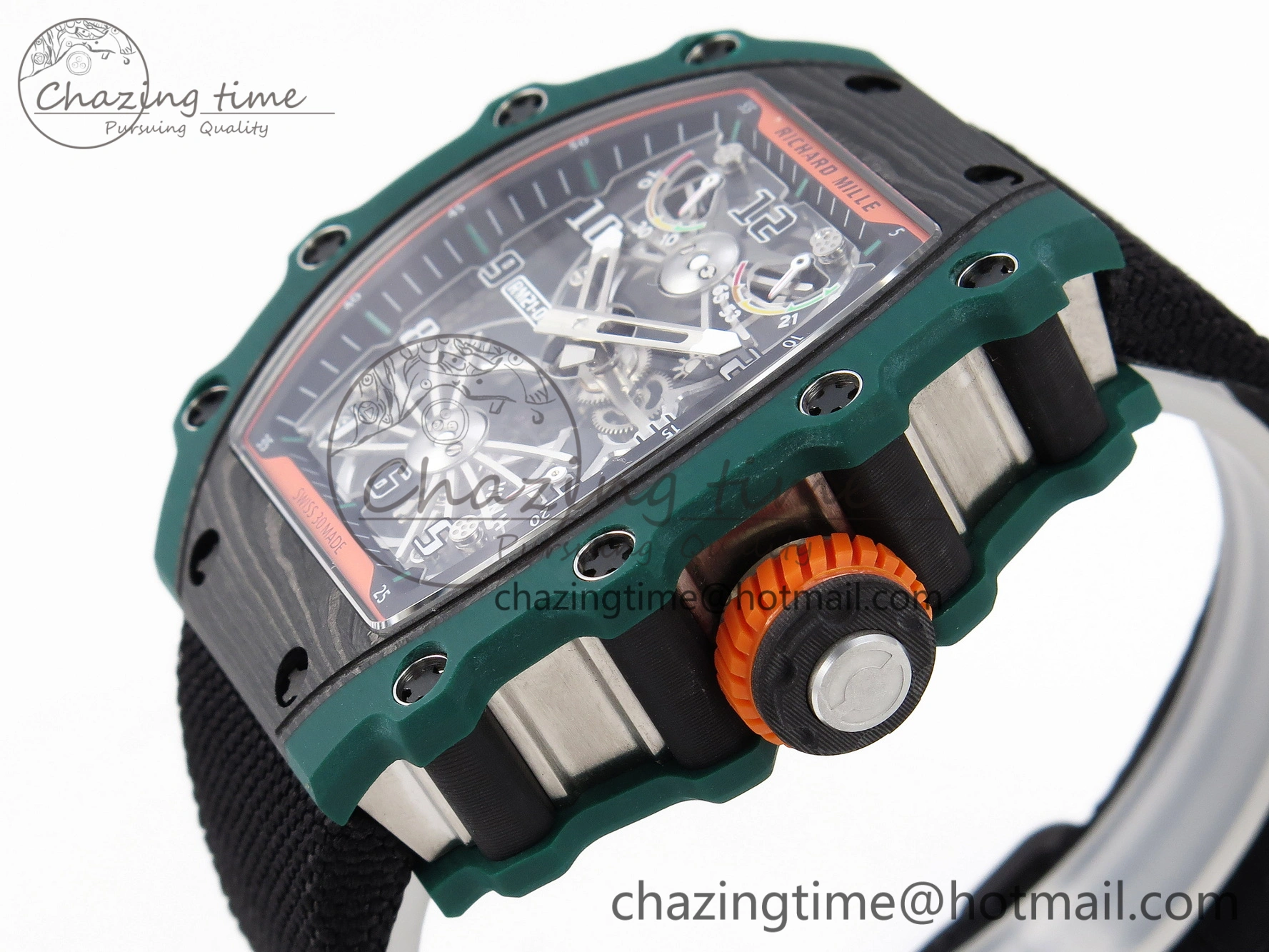 RM21-02 Tourbillon NTPT RMF Best Edition Skeleton Dial on Black Nylon Strap