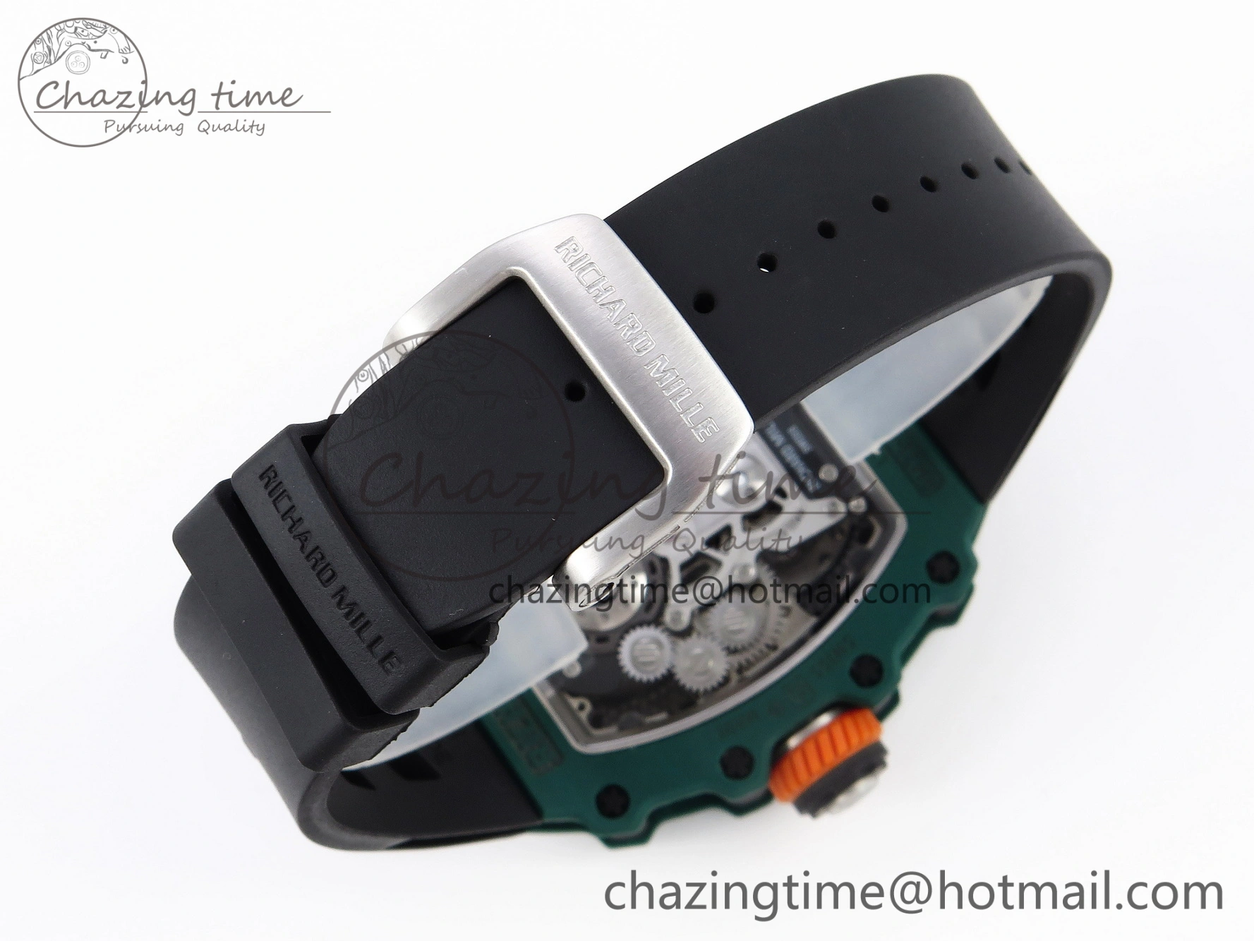 RM21-02 Tourbillon NTPT RMF Best Edition Skeleton Dial on Black Rubber Strap