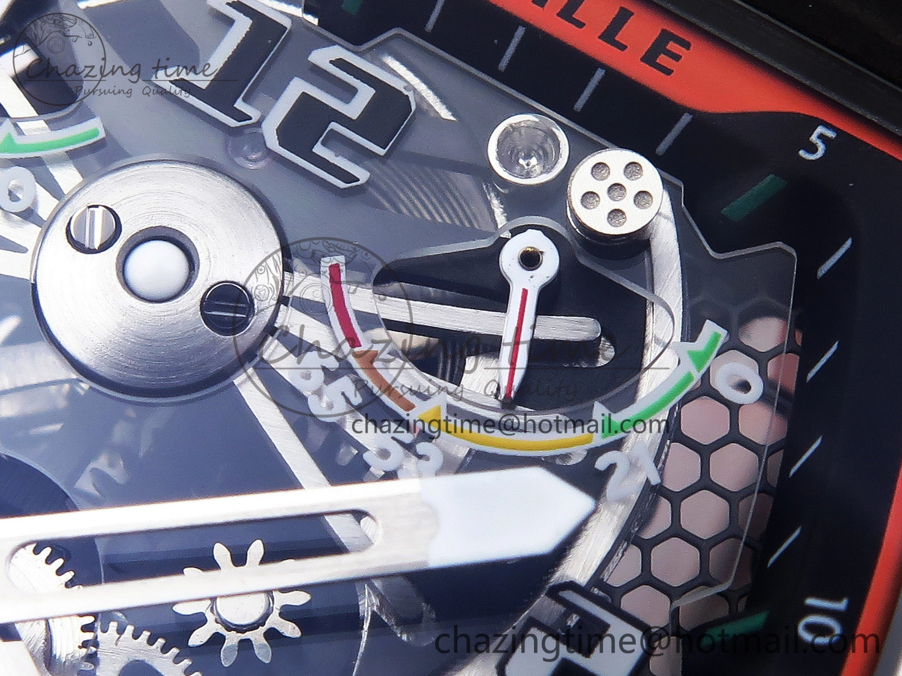 RM21-02 Tourbillon NTPT RMF Best Edition Skeleton Dial on Orange Nylon Strap