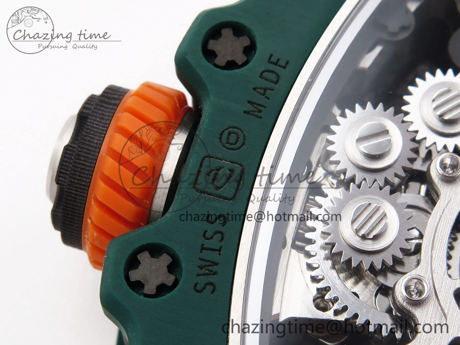 RM21-02 Tourbillon NTPT RMF Best Edition Skeleton Dial on Orange Nylon Strap