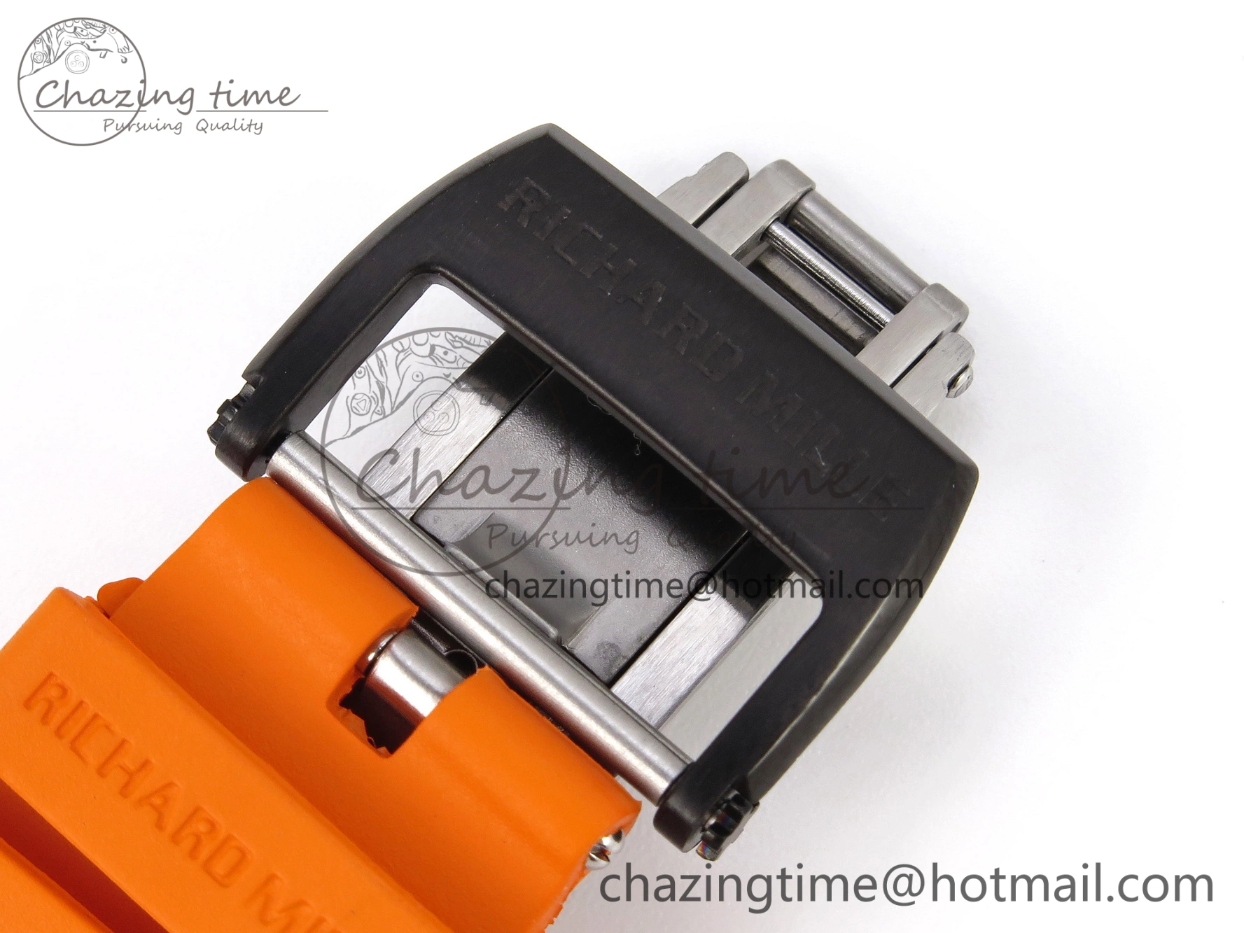 RM21-02 Tourbillon NTPT RMF Best Edition Skeleton Dial on Orange Rubber Strap