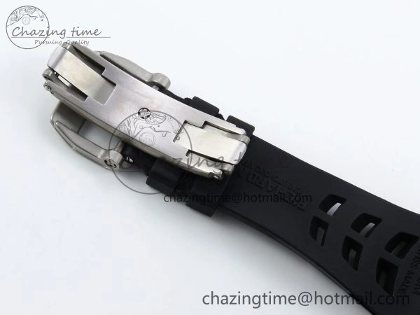 RM21-02 Tourbillon White Quartz Fiber Black Carbon RMF Best Edition on Black Rubber Strap