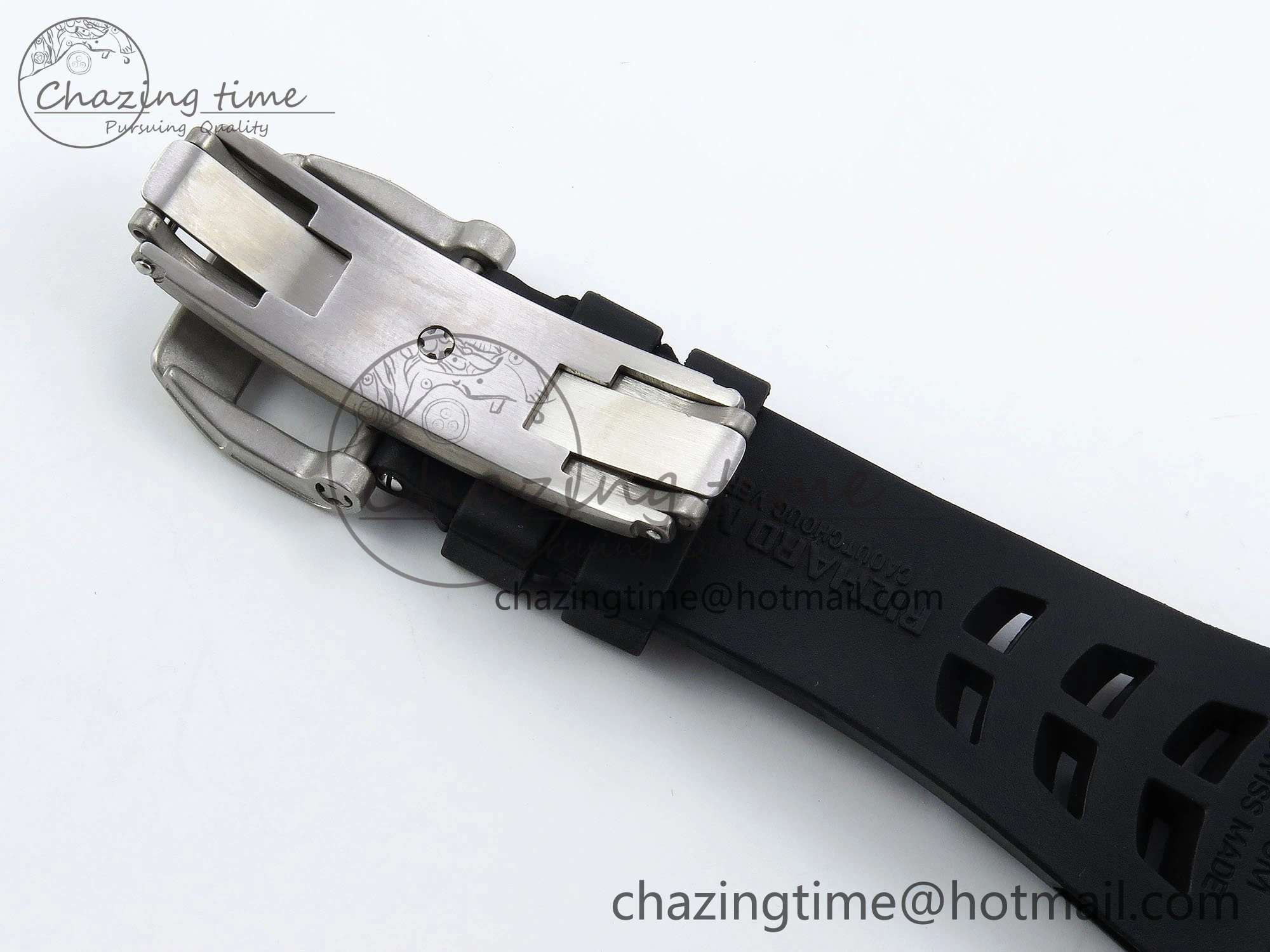 RM21-02 Tourbillon White Quartz Fiber Black Carbon RMF Best Edition on Black Rubber Strap
