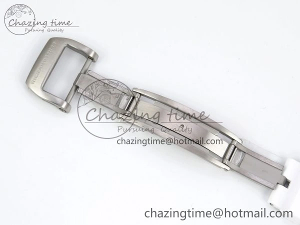 RM21-02 Tourbillon White Quartz Fiber Black Carbon RMF Best Edition on White Rubber Strap