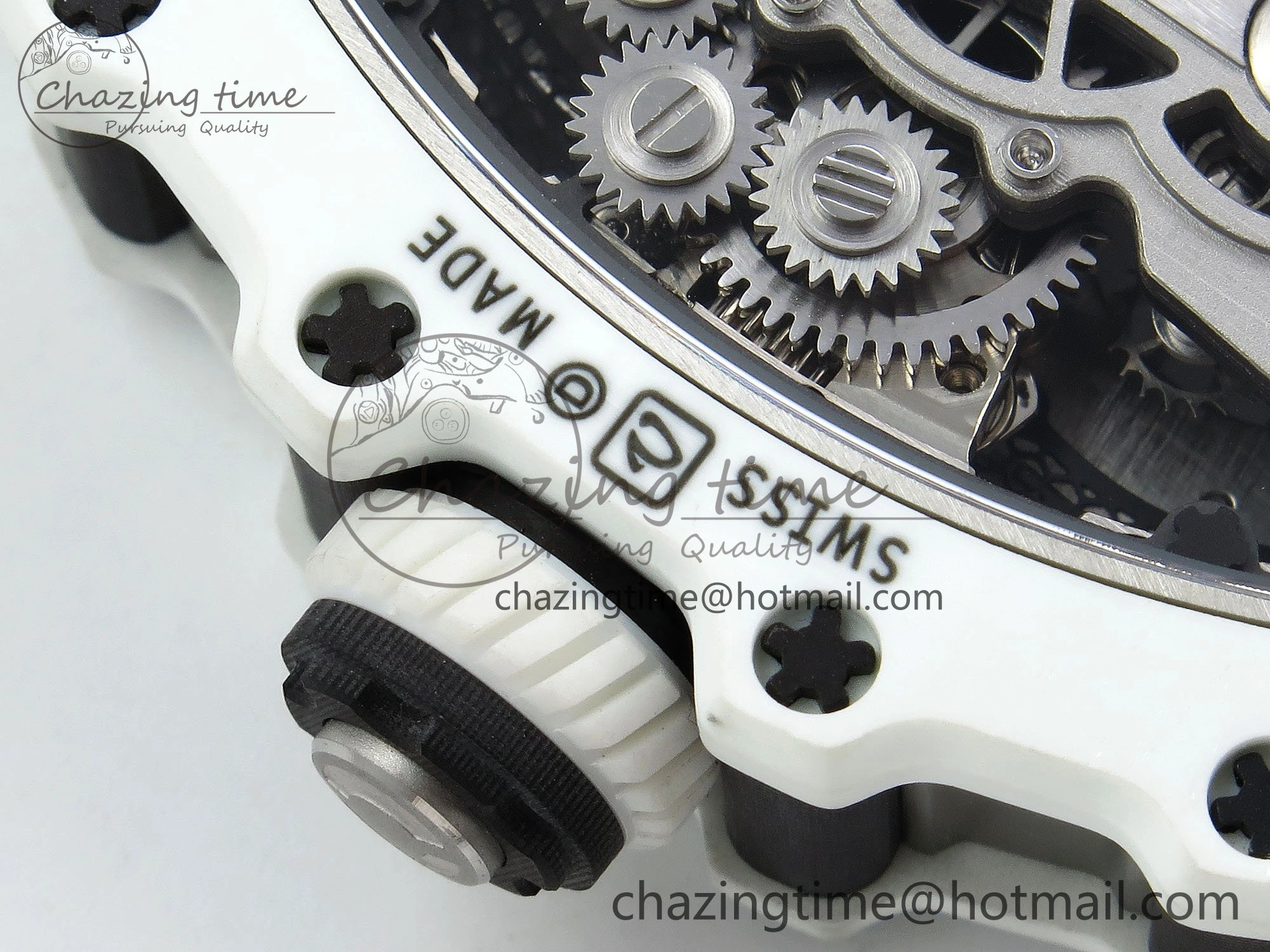 RM21-02 Tourbillon White Quartz Fiber Black Carbon RMF Best Edition on White Rubber Strap
