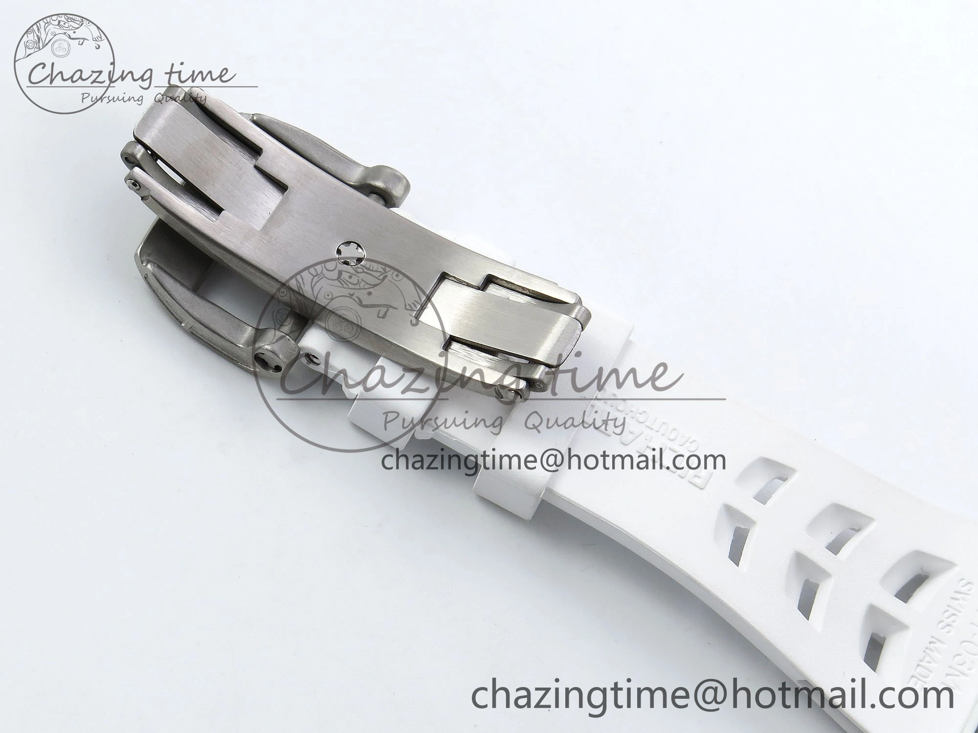 RM21-02 Tourbillon White Quartz Fiber Black Carbon RMF Best Edition on White Rubber Strap