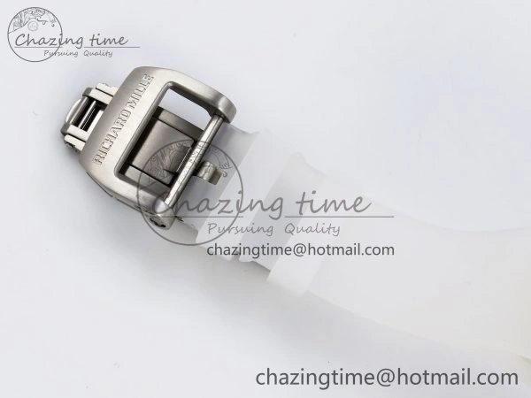 RM51 Transparent Tourbillon RMF Best Edition RG Tiger Dragon Dial on Transparent Rubber Strap