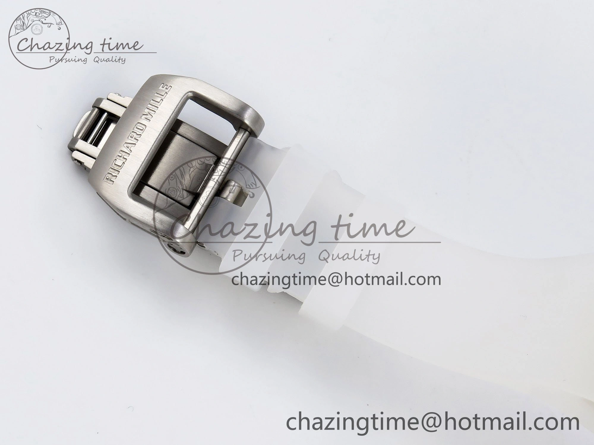 RM51 Transparent Tourbillon RMF Best Edition RG Tiger Dragon Dial on Transparent Rubber Strap