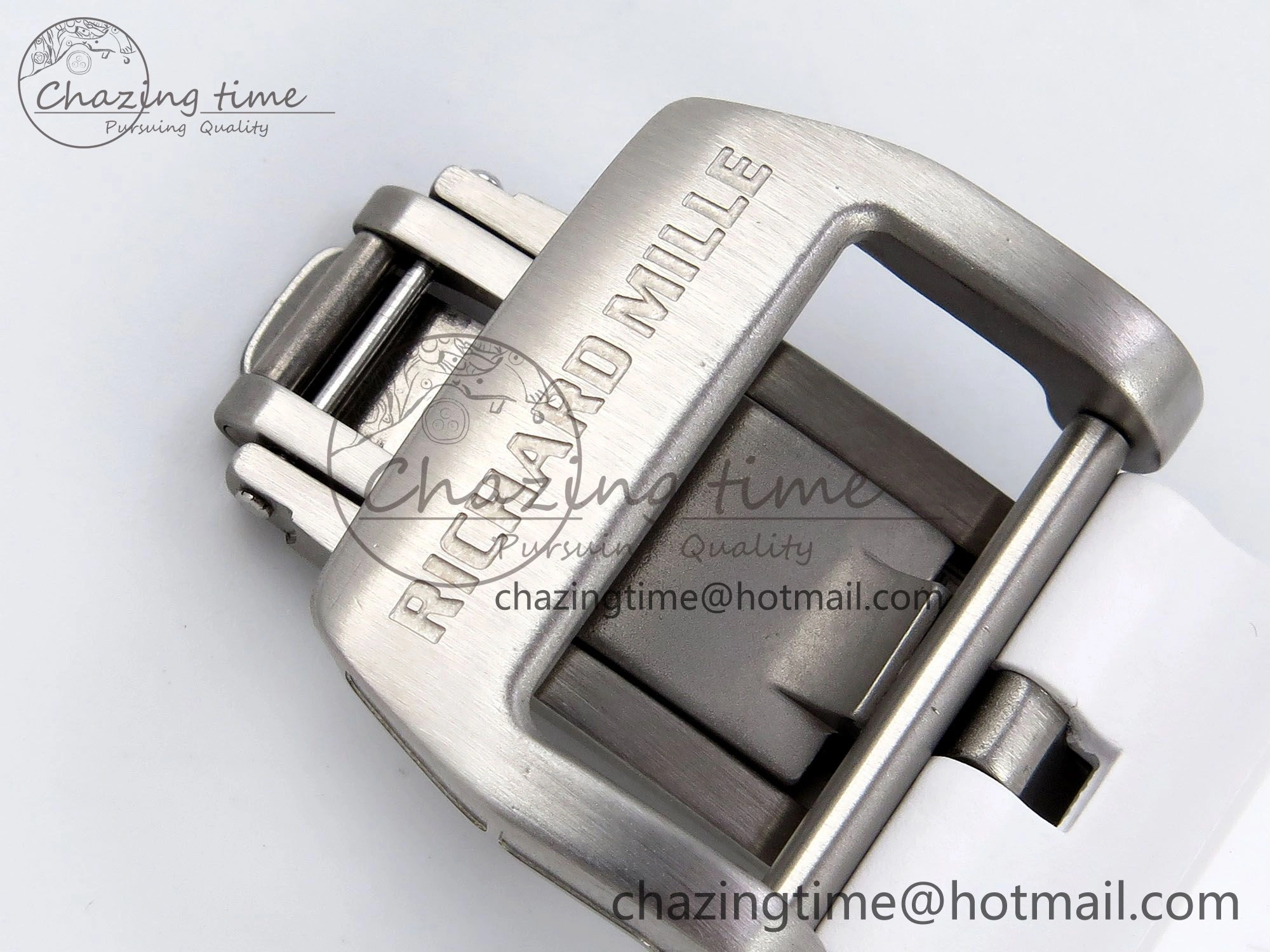RM51 Transparent Tourbillon RMF Best Edition RG Tiger Dragon Dial on White Rubber Strap