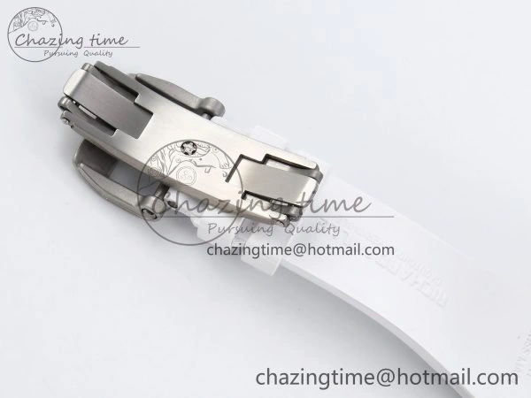 RM51 Transparent Tourbillon RMF Best Edition Tiger Dragon Dial on White Rubber Strap
