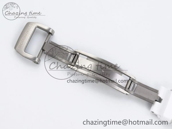 RM51 Transparent Tourbillon RMF Best Edition Tiger Dragon Dial on White Rubber Strap